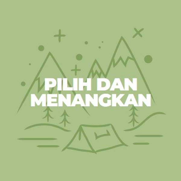 Pilih dan menangkan green whimsical-line