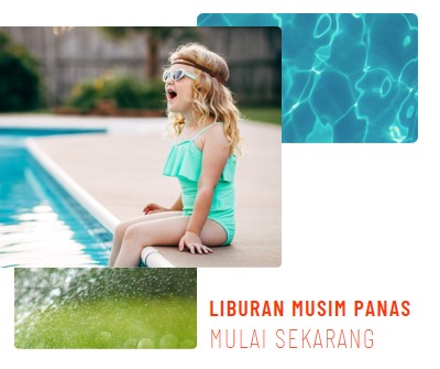 Berenang di bawah sinar matahari white modern-simple