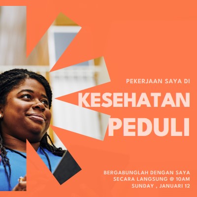 Pahlawan perawatan kesehatan orange modern-bold