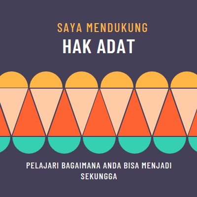 Mendukung hak-hak adat blue modern-color-block