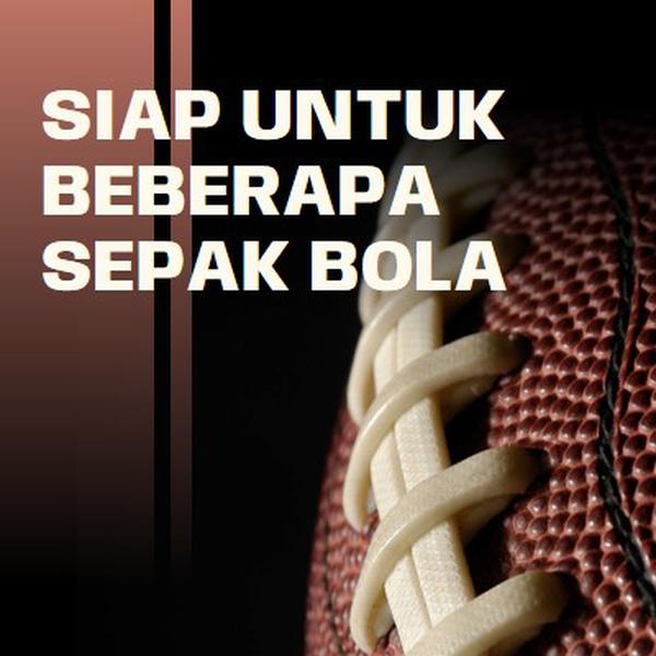 Siap untuk sepak bola brown modern-simple