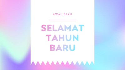 Tahun baru, awal yang baru blue modern-bold