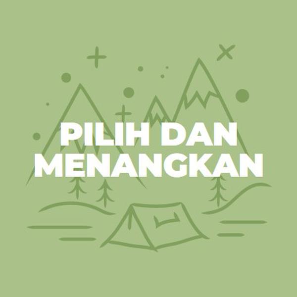 Pilih dan menangkan green whimsical-line