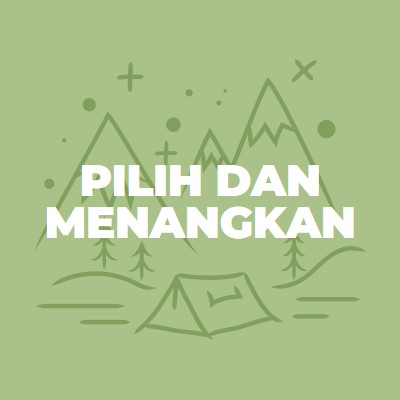 Pilih dan menangkan green whimsical-line