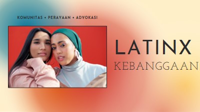 Merayakan komunitas Latin red modern-bold