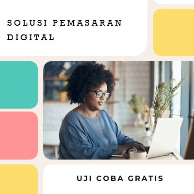 Pemasaran gratis white modern-bold