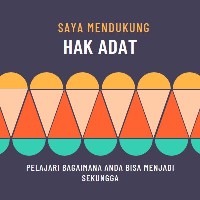 Mendukung hak-hak adat blue modern-color-block