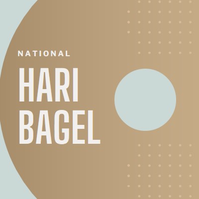 Hari Bagel Nasional brown modern-simple