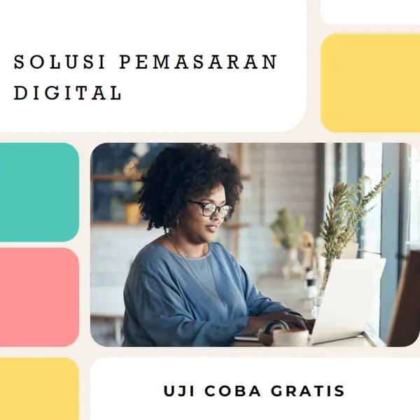 Pemasaran gratis white modern-bold