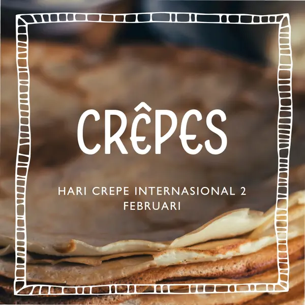 Satu crepe dalam satu waktu brown whimsical-line