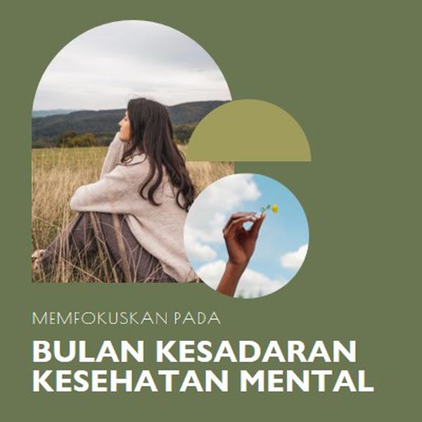 Fokus pada kesehatan mental green modern-simple