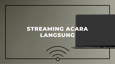 Streaming acara langsung gray modern-bold