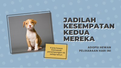 Anak anjing kesempatan kedua blue modern-bold