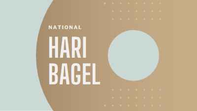 Hari Bagel Nasional brown modern-simple