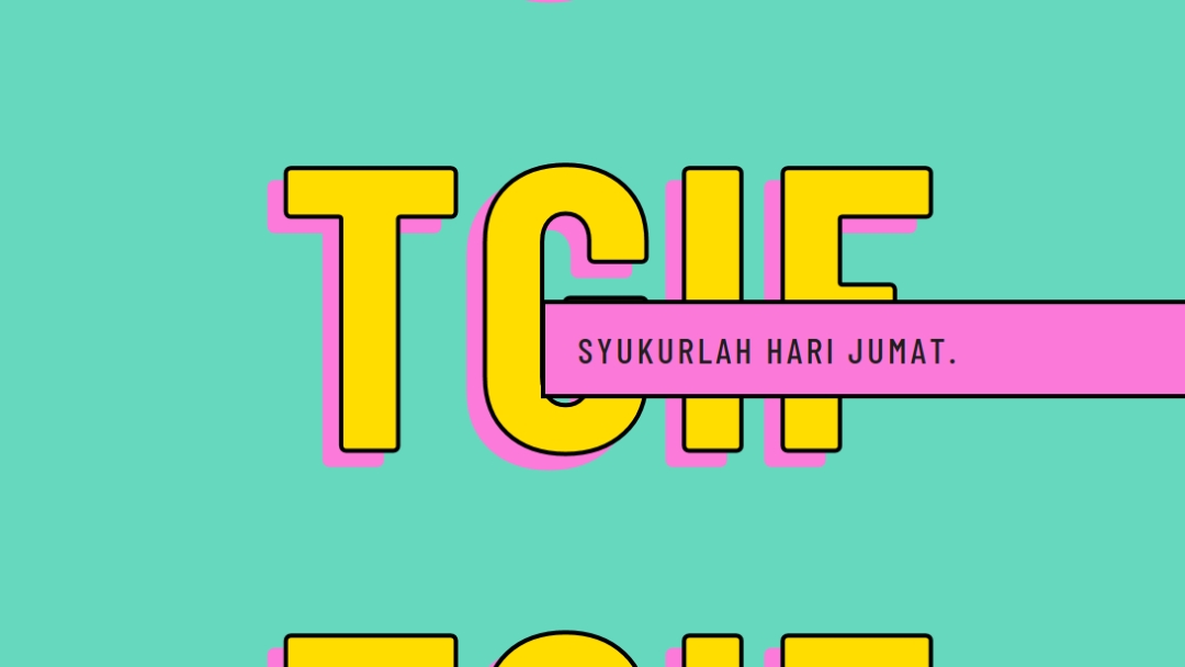 Syukurlah ini hari Jumat yellow modern-bold
