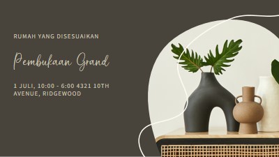 Vas rumah brown organic-boho