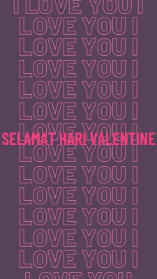 Aku mencintaimu, valentine purple modern-bold