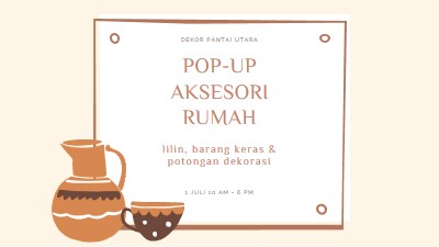 Kebutuhan aksesori orange organic-boho