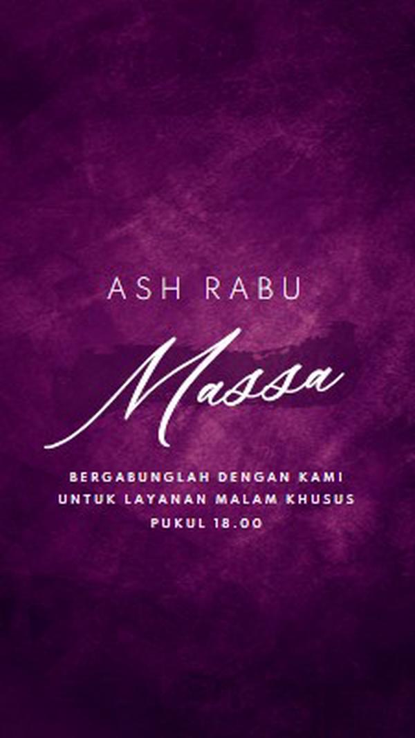 Misa Rabu Abu purple modern-simple