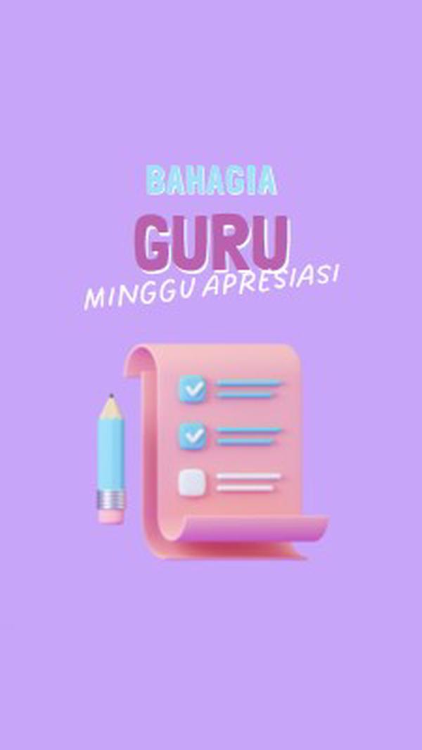 Minggu Apresiasi Guru purple whimsical-color-block