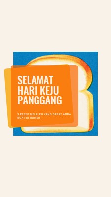 Selamat Hari Keju Panggang orange modern-bold