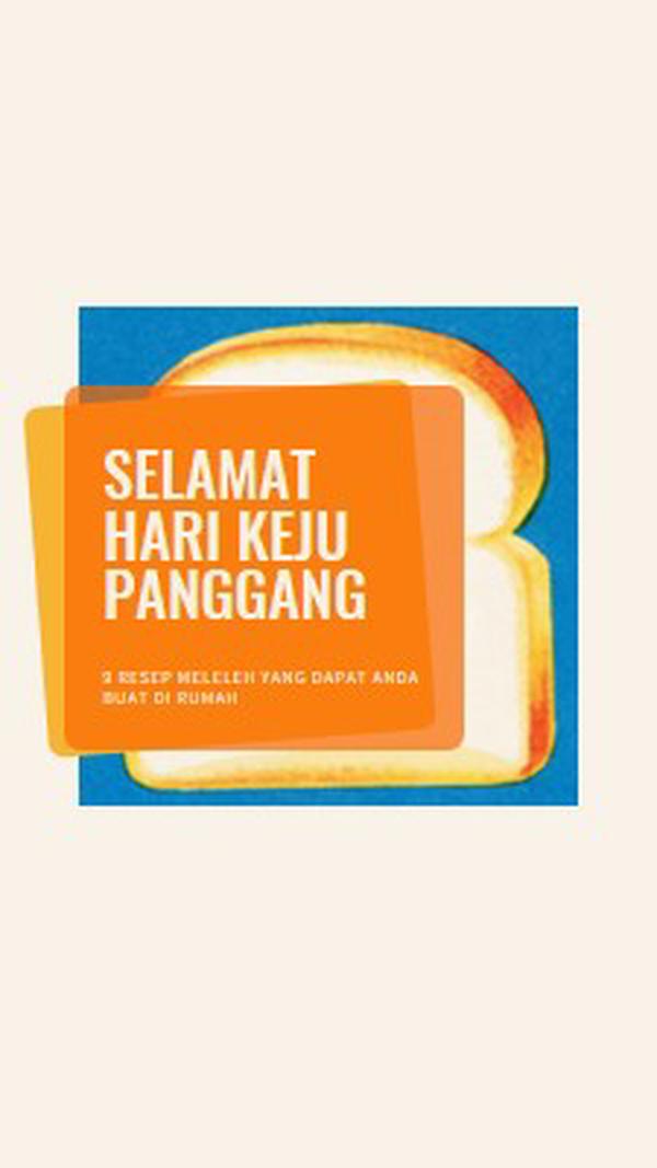 Selamat Hari Keju Panggang orange modern-bold