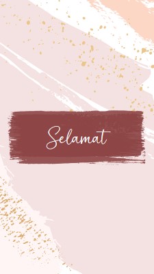 Selamat sederhana pink organic-simple