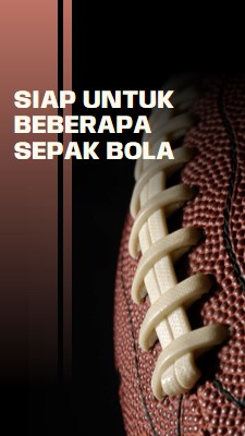 Siap untuk sepak bola brown modern-simple