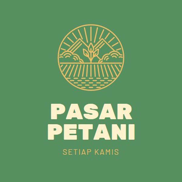 Datanglah ke pasar petani green clean,simple,logo,organic,typographic,rustic