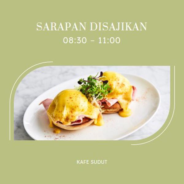 Sarapan disajikan green modern,minimal,linear