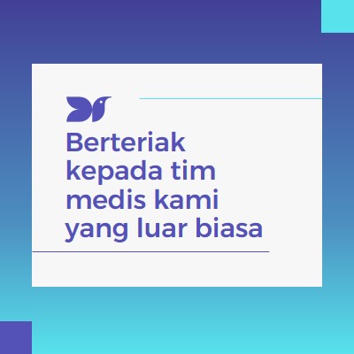 Kartu terima kasih kepada tim blue minimal,clean,corporate,geometric,frame,modern