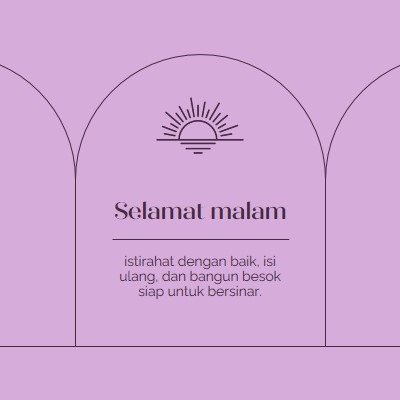 Istirahat dengan baik dan isi ulang purple organic,boho,lines,simple,symmetrical,