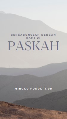 Bergabunglah dengan kami hari Minggu Timur gray modern-simple