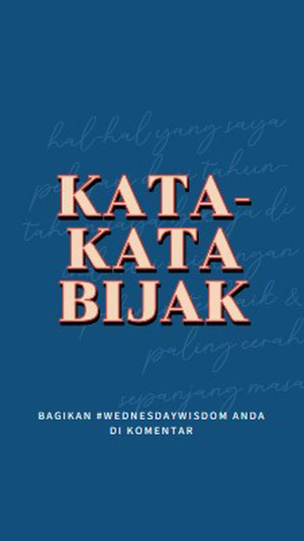 Kata-kata yang bijaksana blue modern-simple