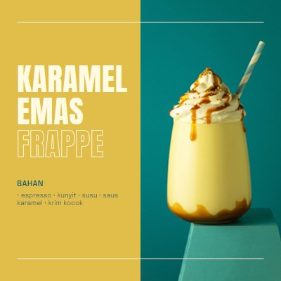 Frappe karamel emas yellow modern,simple,duotone