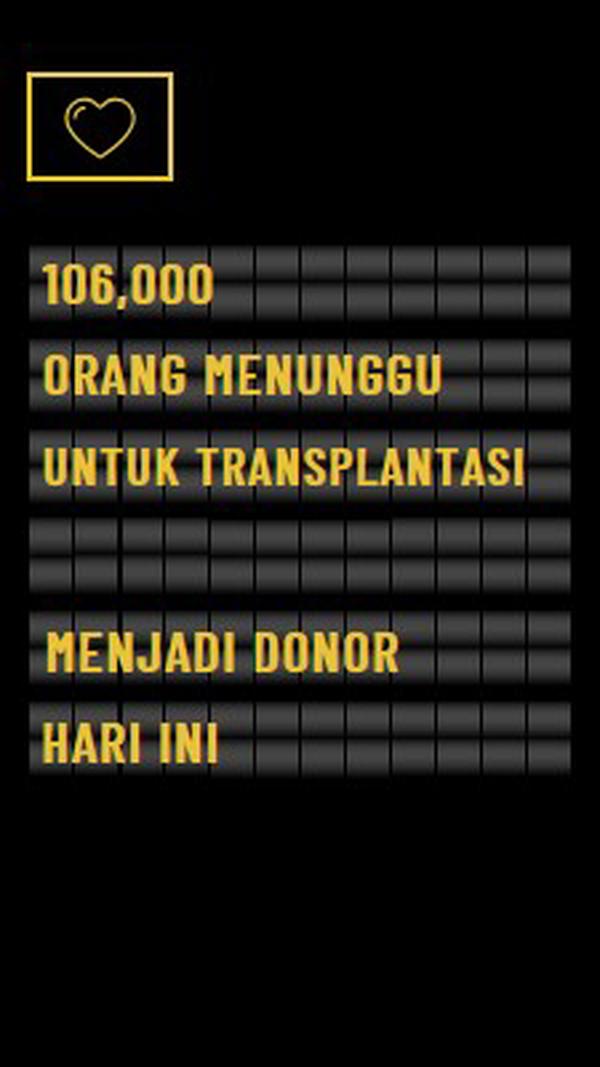 Menjadi donor organ hari ini black modern-bold