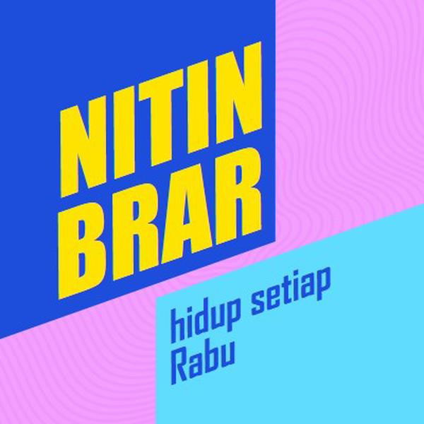 Siaran podcast langsung blue bold,bright,typography,geometric,vibrant,block