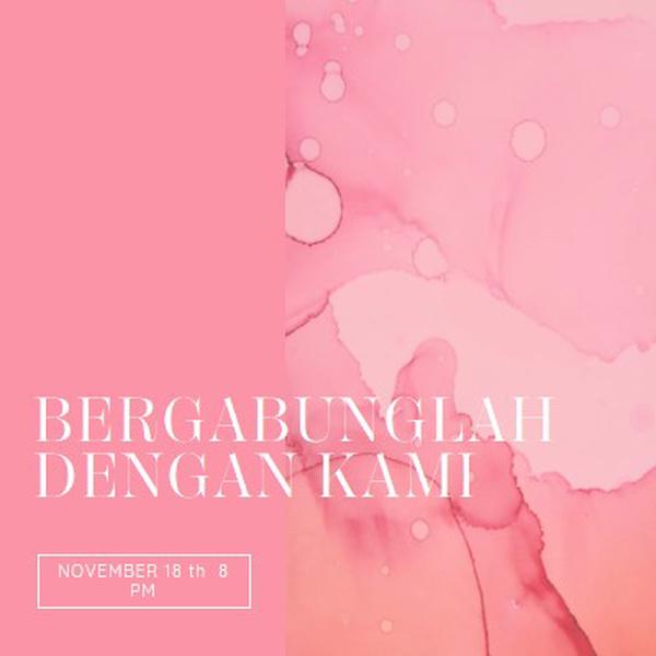 Bergabunglah dengan kami untuk sebuah acara pink elegant,clean,watercolor,classic,simple,minimal