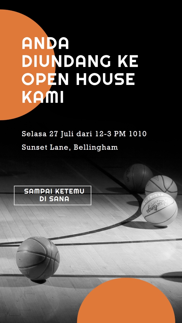 Open house olahraga black vintage-retro
