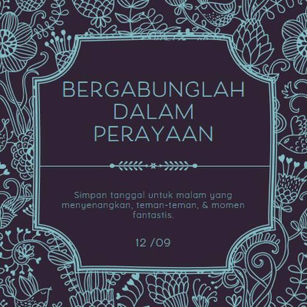 Bergabung dalam perayaan blue elegant,classic,floral