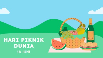 Hidup adalah piknik green whimsical-color-block