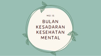 Menghormati kesadaran kesehatan mental green organic-simple