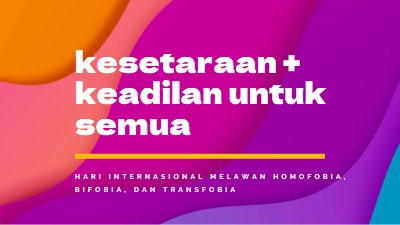 Hari Kehormatan Internasional Melawan Homofobia purple modern-bold