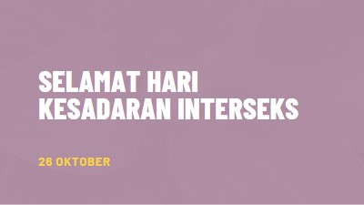 Selamat Hari Kesadaran Intersex purple modern-bold