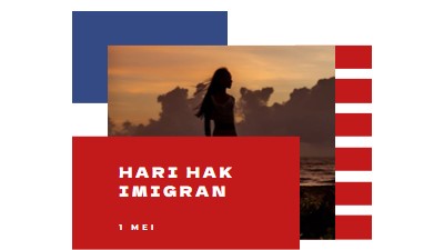 Salam untuk Hari Hak Imigran white modern-color-block