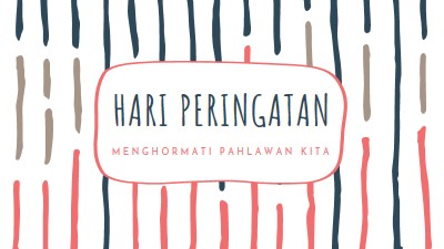 Menghormati pahlawan kita white whimsical-line