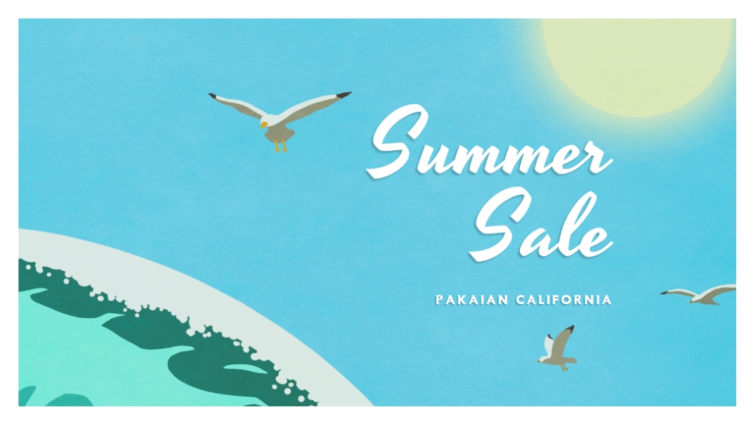 Pengumuman penjualan musim panas blue vintage-retro