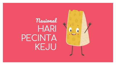 Hari Pecinta Keju Nasional pink whimsical-color-block