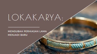 Lokakarya perhiasan brown organic-simple