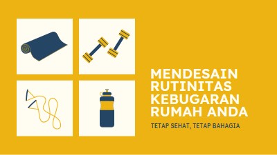 Sehat dan bahagia yellow modern-bold